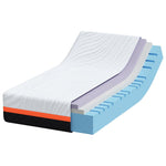 Mattress White and Grey 80 x 160 cm Memory Foam 4106298