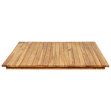 Table Top 120 x 70 x 3.5 cm Rectangular Solid Teak Wood Natural 42033159