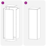 Plant Stand 2 pcs White 30 x 30 x 100 cm Steel 8012505