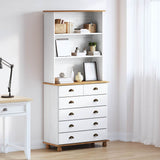 Hutch ASKIM White 91 x 40 x 200.5 cm Solid Pine Wood 3334641