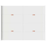 Storage Bed Frame White 150 x 200 cm Engineered Wood 3335285