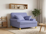 XL Armchair with Cushions Jeans Blue Fabric 42043495