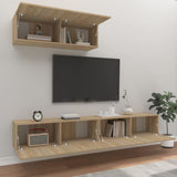 3 Piece TV Cabinet Set Sonoma Oak Engineered Wood 3114480
