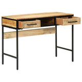 Writing Desk with Shelf Brown 100 x 50 x 75 cm Solid Mango Wood 374086