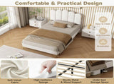 3ft Single Premium Velvet Upholstered Bed Frame with Scalloped Channel Tufted Design, Height N652P411464W