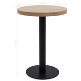 Bistro Table Light Brown 60 cm MDF 286421