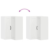 Wall Corner Cabinet LUCCA White 57 x 57 x 80 cm Engineered Wood 885075
