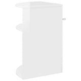 End Table High Gloss White 39.7 x 39.7 x 60 cm Engineered Wood 891134
