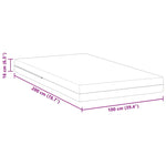 Mattress White 100 x 200 cm Foam 4106291