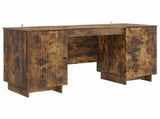 Desk Smoked Oak Engineered Wood 142.5 x 50 x 75 cm 3414572