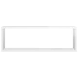 ZNTS Wall Cube Shelf 4 pcs High Gloss White 80x15x26.5cm Engineered Wood 807125