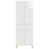 Cabinet Set 2 pcs High Gloss White Engineered Wood 3416749