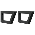 Basin Shelf Wall Mounted Steel and Solid Wood Oak 3302335