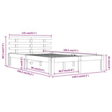 Bed Frame without Mattress 135x190cm Double 814729