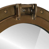 Porthole Mirror Wall Hanging 50 cm Aluminium and Glass 357854