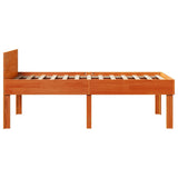 Bed Frame without Mattress Wax Brown 75x190 cm Small Single Solid Wood Pine 855746