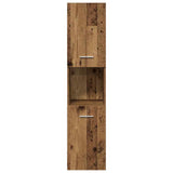 Bathroom Furniture Set with Door 4 pcs Old Wood Engineered Wood 3332564