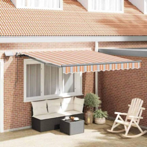 Retractable Awning Manual Multicolour 300 x 250 cm Fabric 3330002
