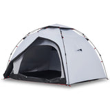 ZNTS Camping Tent Dome 4-Person White Blackout Fabric Quick Release 4004245