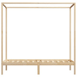 Canopy Bed Frame without Mattress Solid Wood 100x200 cm 283251