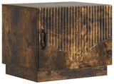 Bedside Table Smoked Oak 43 x 34.5 x 47 cm Engineered Wood 895265