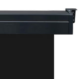 Balcony Side Awning Black Steel, aluminium, 100% polyester fabric 48430