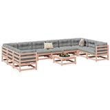 11 Piece Garden Sofa Set Solid Wood Douglas Fir 3299646