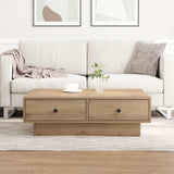 Coffee Table Artisan Oak 90 x 90 x 28 cm Engineered Wood 868803