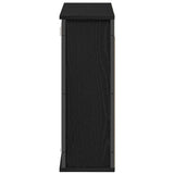 Bathroom Wall Cabinet with Mirror Black Oak 60x21x60 cm 861897