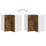 Kitchen Wall Corner Cabinet "Porto" Smoked Oak Engineered Wood 854102