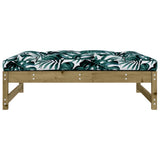Garden Footstool Brown Impregnated pine wood 120x84x30 cm Modular 825743
