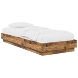 Floor Bed Frame Old Wood 80 x 200 cm Engineered Wood 8009070
