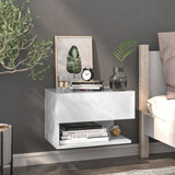810954 Wall-mounted Bedside Cabinets 2 pcs White