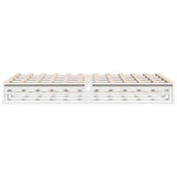 Bed Frame without Mattress White 120x190 cm Small Double Solid Wood Pine 850864