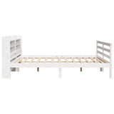 Bed Frame with Headboard without Mattress White 180x200 cm Super King 3306691