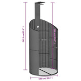 Outdoor Shower Grey 100x100x241.5 cm Poly Rattan and Acacia Wood 368213