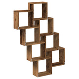 Wall Cube Shelf Old Wood 90x15x119.5 cm Engineered Wood 856596