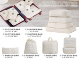 4-Piece Luggage Set with 2 Handbags & 8-Piece Toiletry Kit Durable PP Suitcase 37459360