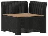 5-Seater Garden Sofa with Cushions Rattan Look PP Anthracite 3444036