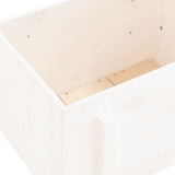 Garden Planter White 62x50x57 cm Solid Wood Pine 825206