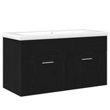 Bathroom Cabinet Black Oak 90 x 38.5 x 46 cm Engineered Wood 3333138