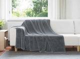 Throw Blankets 6 pcs Dark Grey 150 x 200 cm Fleece 42016798