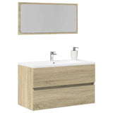 Bathroom Cabinet with Mirror Sonoma Oak 80x38.5x45 cm 849646