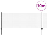 Welded Wire Fence with Post 10 x 0.8 m PVC-Coated Steel Grey 3336560