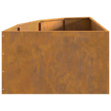 Corner Planter Rusty 60 x 60 x 35 cm Weathering steel 883646