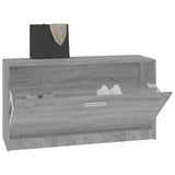 Shoe Bench Grey Sonoma 80x24x45 cm Engineered Wood 342645