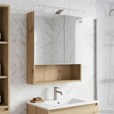 Bathroom Mirror Cabinet Artisian Oak 50 x 14.5 x 70 cm 889214