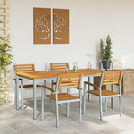 Garden Dining Set 5 pcs Grey and brown 180 x 90 x 75 cm 3284409
