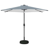 Garden Parasol with LED Lights and Base 300 x 300 cm Polyester 42036275