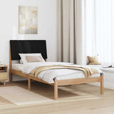 Bed Frame with Headboard Brown 90 x 190 cm Solid Pine Wood 878926